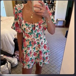 Floral Puff Sleeve Dress